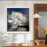 “Luminous Water Lilies” – Handcrafted Solid Brass Chisel-Painted Artwork