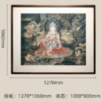 “Water-Moon Guanyin” – Handcrafted Solid Brass Chisel-Painted Wall Art, Inspired by Fahai Temple Murals