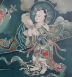 “Water-Moon Guanyin” – Handcrafted Solid Brass Chisel-Painted Wall Art, Inspired by Fahai Temple Murals
