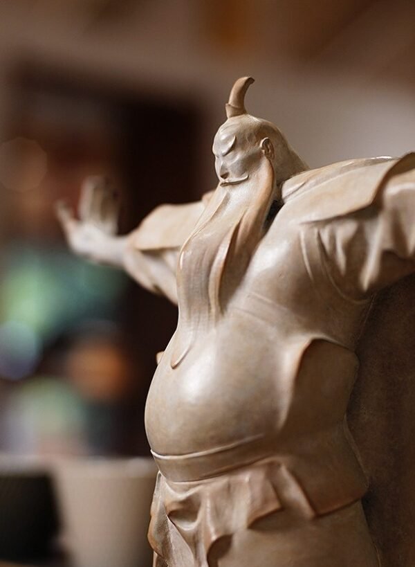 Cao Cao (曹操) – Handcrafted Solid Brass Sculpture, “The Weight of Destiny,” Historian, Poet & Strategist, Museum-Quality Casting