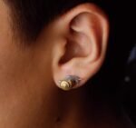 The Snail Earrings – Handcrafted Sterling Silver & Gold Accent