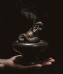 The Ouroboros Incense Burner – “Land of Annihilation,” Handcrafted Solid Bronze & Marble Sculptural Censer