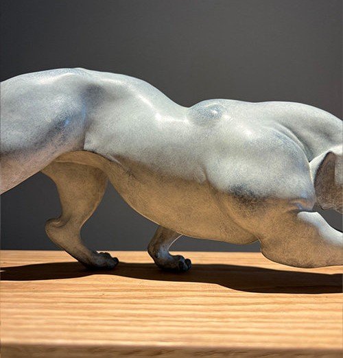 The Tiger – Poised to Strike, Handcrafted Solid Brass Sculpture