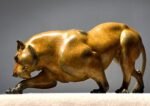 The Tiger – Poised to Strike, Handcrafted Solid Brass Sculpture
