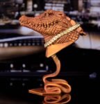 The Financial Crocodile – Handcrafted Solid Brass Sculpture, “The Power Suit Predator,” Whimsical Wall Street Icon, Desk-Side Statement Piece