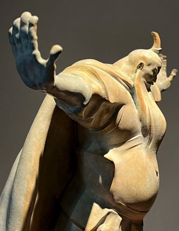 Cao Cao (曹操) – Handcrafted Solid Brass Sculpture, “The Weight of Destiny,” Historian, Poet & Strategist, Museum-Quality Casting