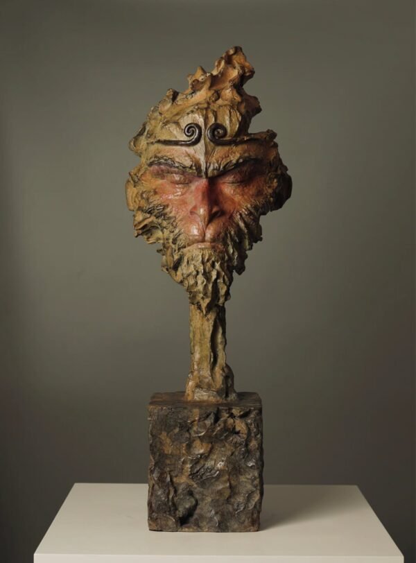 Wukong – Handcrafted Solid Brass Bust Sculpture, “Black Myth: Wukong”