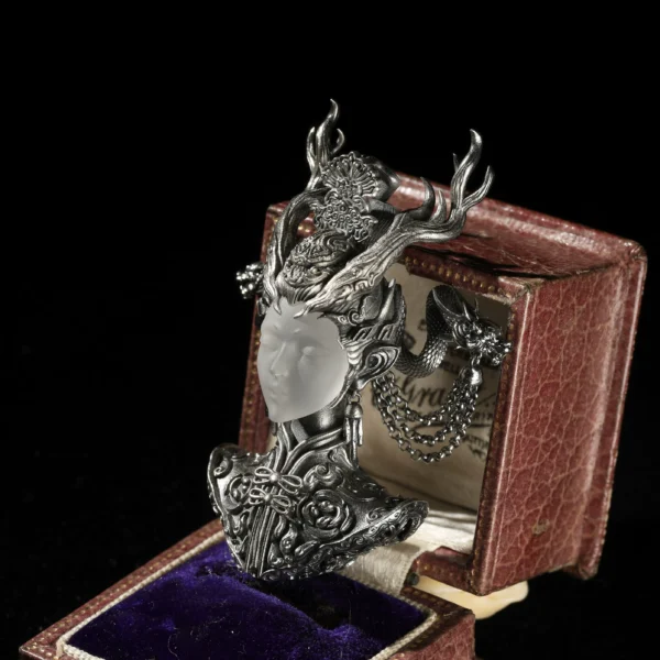 The Dragon Mother Pendant – Handcrafted 925 Silver & Crystal Mythological Necklace