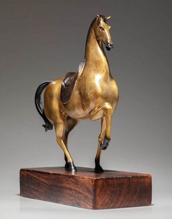 “Immediate Success” – Handcrafted Solid Brass Horse Sculpture, “Galloping to Greatness” ,Symbol of Speed & Career Advancement