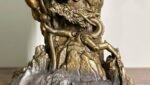 Guanyin – The Bodhisattva of Compassion, Handcrafted Solid Brass Sculpture, “The One Who Sees Freely”