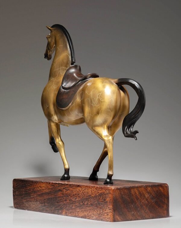 “Immediate Success” – Handcrafted Solid Brass Horse Sculpture, “Galloping to Greatness” ,Symbol of Speed & Career Advancement