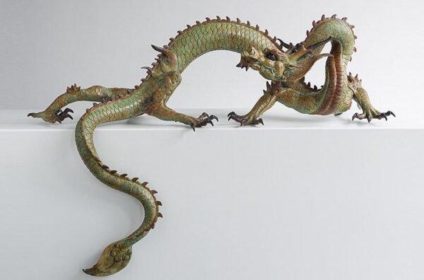 The Divine Dragon – Handcrafted Solid Brass Sculpture, “The Auspicious Guardian,” Symbol of Prosperity & Achievement