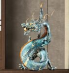 The Dragon That Turns the Universe – Handcrafted Solid Brass Sculpture, “Soaring Prosperity,” Auspicious Symbol of Success & Good Fortune