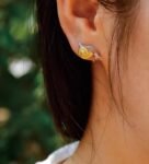 The Snail Earrings – Handcrafted Sterling Silver & Gold Accent