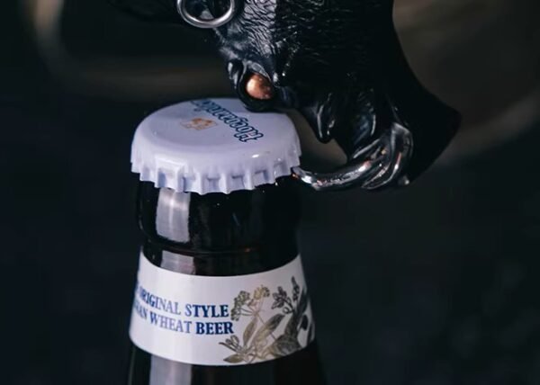 The "Stubborn Kiss" Warthog Hammer – Handcrafted Stainless Steel & Walnut Wood Bottle Opener Sculpture