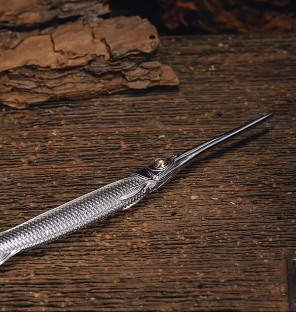 The Swordfish Tea Knife – Handcrafted Stainless Steel & Brass Dual-Purpose Tea Pick & Scoop