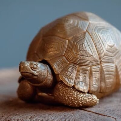The Aldabra Tortoise Storage Box – Handcrafted Solid Brass or Copper Sculptural Container