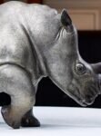 The Auspicious Rhino – Handcrafted Solid Bronze Statue