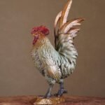 “Great Fortune, Great Rooster” – Handcrafted Solid Brass Sculpture, “The Five Virtues,” Auspicious Symbol of Prosperity & Integrity, Museum-Quality Casting