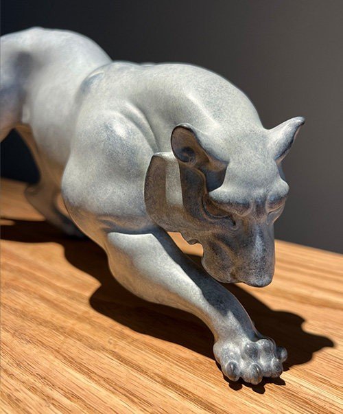The Tiger – Poised to Strike, Handcrafted Solid Brass Sculpture