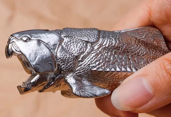 The Dunkleosteus Bottle Opener – Handcrafted Stainless Steel Prehistoric Sculpture