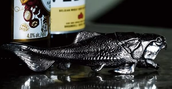 The Dunkleosteus Bottle Opener – Handcrafted Stainless Steel Prehistoric Sculpture