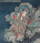 “Water-Moon Guanyin” – Handcrafted Solid Brass Chisel-Painted Wall Art, Inspired by Fahai Temple Murals