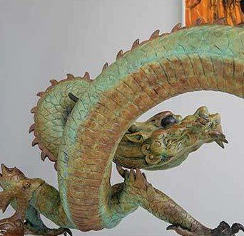 The Divine Dragon – Handcrafted Solid Brass Sculpture, “The Auspicious Guardian,” Symbol of Prosperity & Achievement