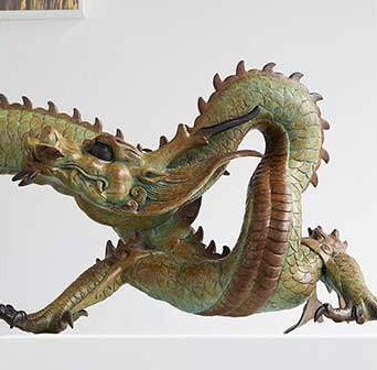 The Divine Dragon – Handcrafted Solid Brass Sculpture, “The Auspicious Guardian,” Symbol of Prosperity & Achievement