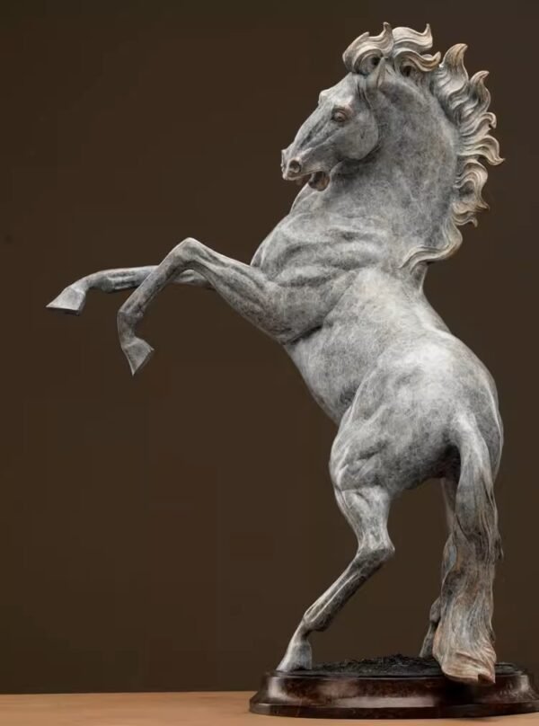 The Rearing Stallion – Handcrafted Solid Bronze Horse Sculpture