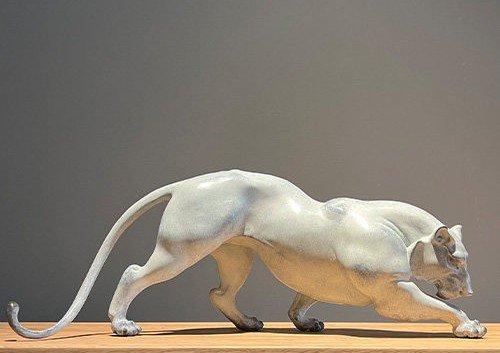 The Tiger – Poised to Strike, Handcrafted Solid Brass Sculpture