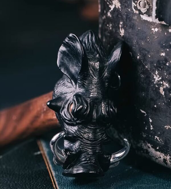 The "Stubborn Kiss" Warthog Hammer – Handcrafted Stainless Steel & Walnut Wood Bottle Opener Sculpture