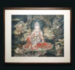 “Water-Moon Guanyin” – Handcrafted Solid Brass Chisel-Painted Wall Art, Inspired by Fahai Temple Murals