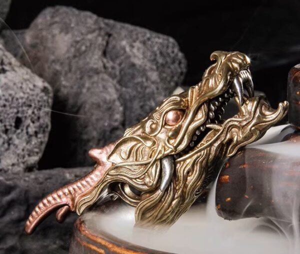 The Dragon Head Keychain – Handcrafted Solid Brass Clip
