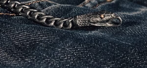 The Ouroboros Serpent Bracelet – Handcrafted 925 Sterling Silver & 18K Gold Infinity Cuff