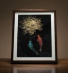 “Auspicious Koi (Desktop)” – Handcrafted Solid Brass Chisel-Painted Tabletop Art