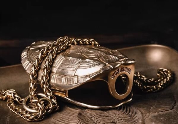 The Tortoise Shell Key Case – Handcrafted Solid Brass Portable Key Organizer