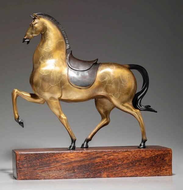 “Immediate Success” – Handcrafted Solid Brass Horse Sculpture, “Galloping to Greatness” ,Symbol of Speed & Career Advancement