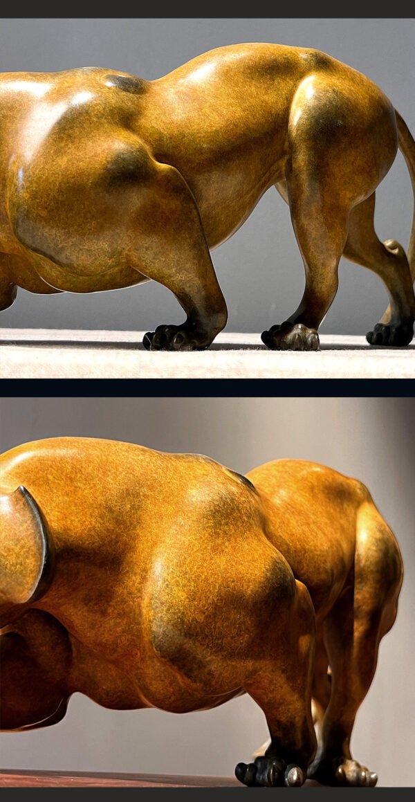 The Tiger – Poised to Strike, Handcrafted Solid Brass Sculpture