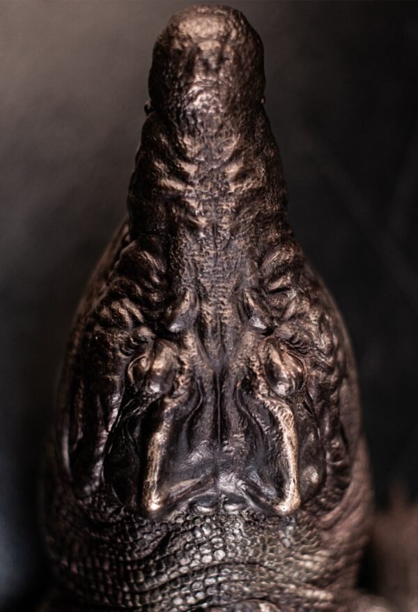 The Bronze Crocodile – Handcrafted Solid Brass Sculpture, “The Silent Hunter,” Museum-Quality Casting, Desk & Study Accent