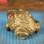 The Golden Toad – Handcrafted Solid Brass Sculpture, “A Croak of Fortune,” Auspicious Desk Companion, Incense Holder & Palm Worry Stone