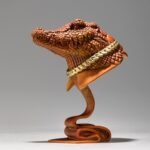 The Financial Crocodile – Handcrafted Solid Brass Sculpture, “The Power Suit Predator,” Whimsical Wall Street Icon, Desk-Side Statement Piece