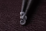 The Hippocampus Ear Studs – Handcrafted Sterling Silver Miniature Sculptures