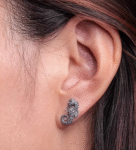 The Hippocampus Ear Studs – Handcrafted Sterling Silver Miniature Sculptures