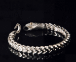 The Ouroboros Serpent Bracelet – Handcrafted 925 Sterling Silver & 18K Gold Infinity Cuff