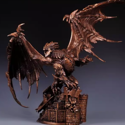 Deathwing the Destroyer – Handcrafted Solid Bronze Dragon Sculpture, World of Warcraft