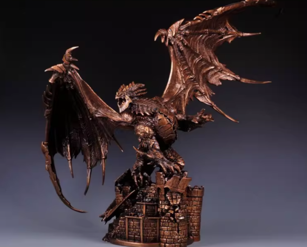 Deathwing the Destroyer – Handcrafted Solid Bronze Dragon Sculpture, World of Warcraft
