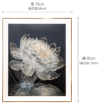 “Luminous Water Lilies” – Handcrafted Solid Brass Chisel-Painted Artwork