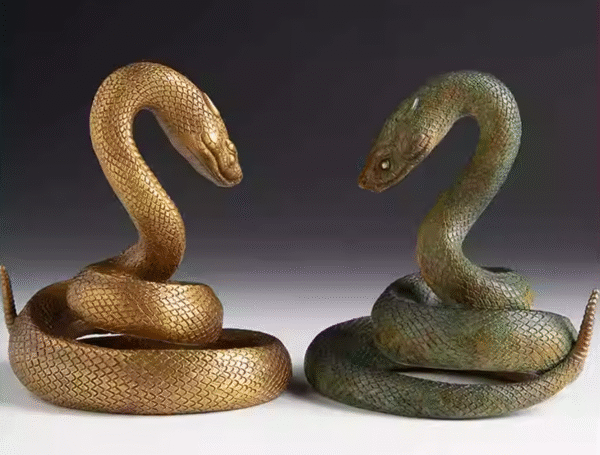 The Snake – Handcrafted Solid Brass Zodiac Sculpture, “The Celestial Serpent,” Auspicious Symbol of Wisdom & Renewal