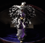 Medusa Queen Pendant – Handcrafted Sterling Silver & Gemstone Necklace, “The Serpent’s Gaze,” Green Chrysoprase & Ruby Zircon